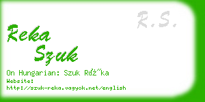 reka szuk business card